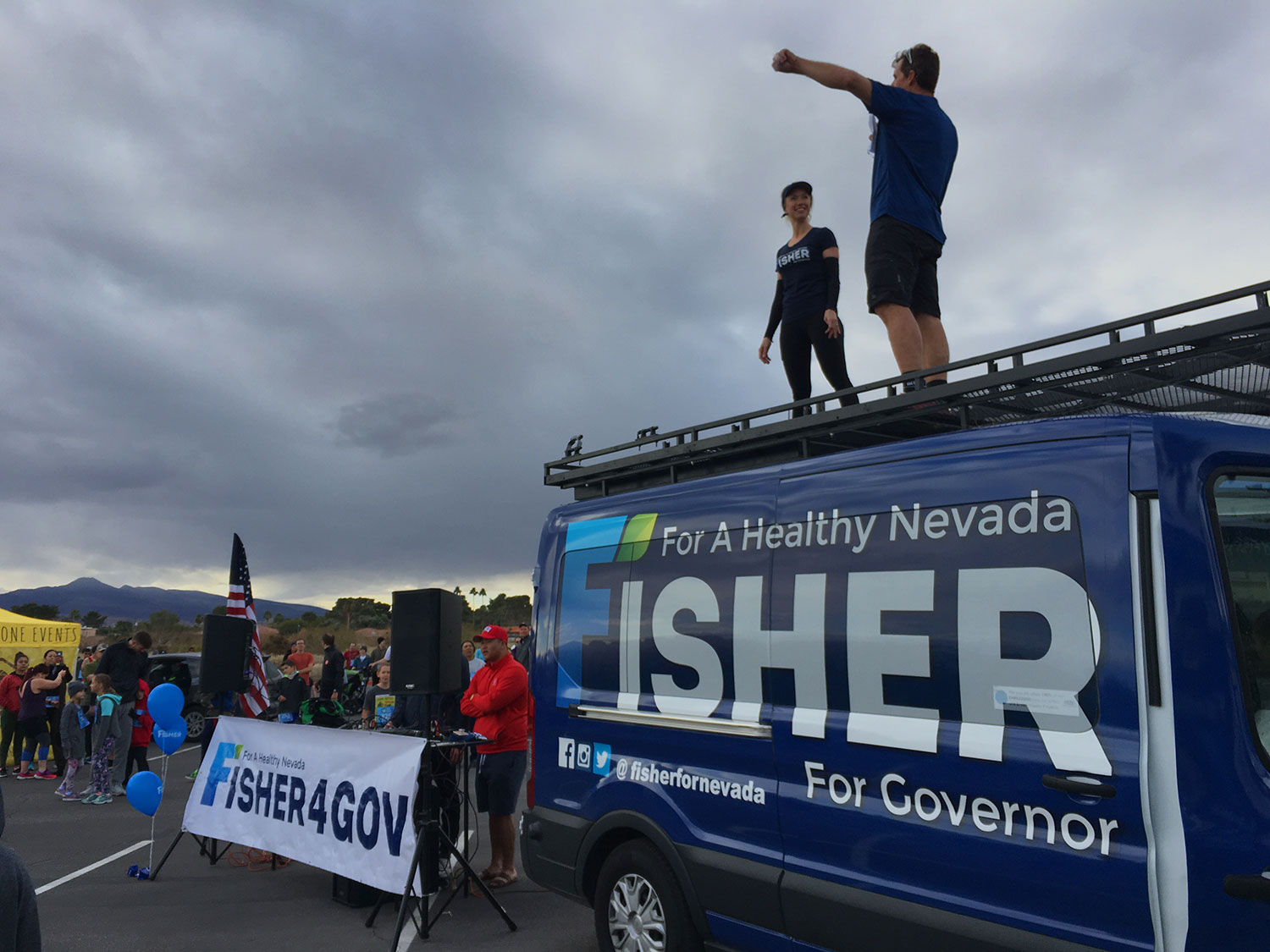 Jared addressing crowd at Healthy Nevada Days 