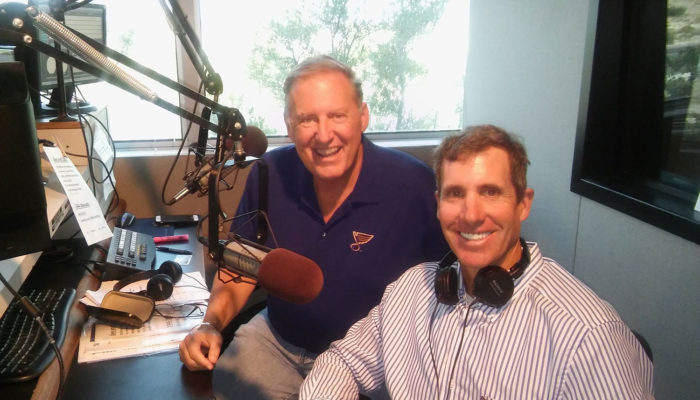 Jared Fisher on air with radio host Kevin Wall